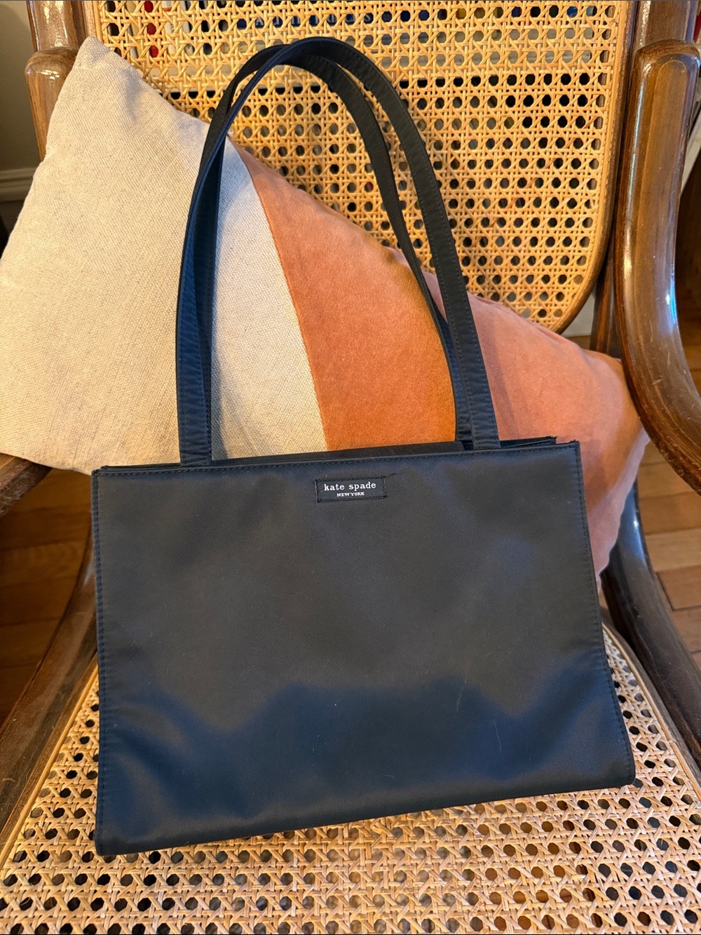 Vintage 90s Kate Spade Classic Nylon Sam Box Tote